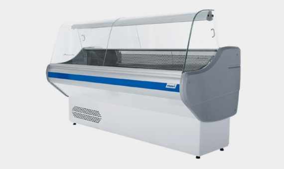 WCHG 1,3/0,8 HAJLÍTOTT ÜVEGŰ CSEMEGEPULT