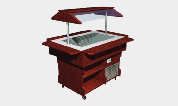 WCHSD 1,5 SALÁTAHŰTŐ KOCSI 3X GN 1/1